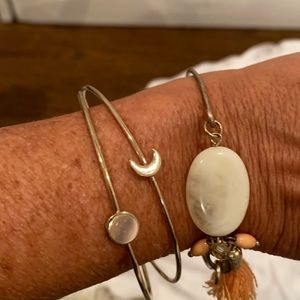 Gold bangle bracelets -